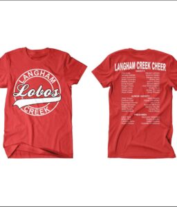 **REQUIRED** LANGHAM CREEK CHEER RED ROSTER T-SHIRT