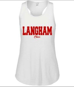 **REQUIRED** LANGHAM CREEK CHEER WHITE TANK TOP