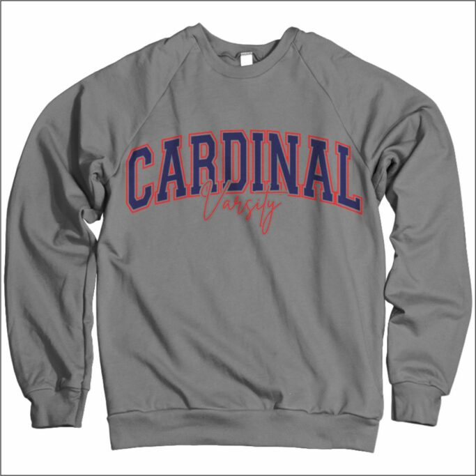 JPII Cheerleader CARDINAL CHEER PEPPER COMFORT COLOR SWEATSHIRT**OPTIONAL**