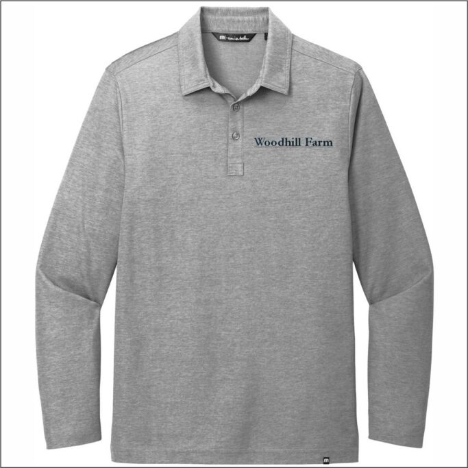 WOODHILL FARM TRAVIS MATHEW OCEANSIDE HEATHER LONG SLEEVE POLO