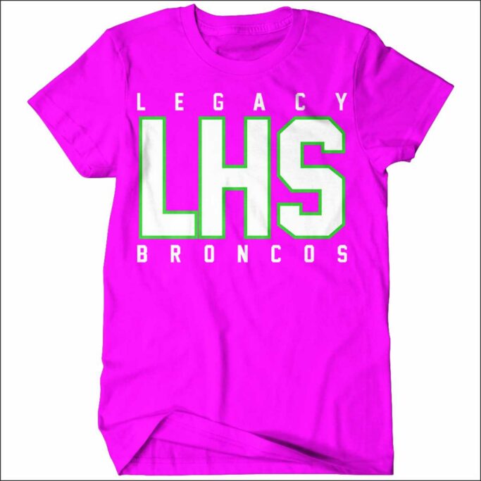 LEGACY CHEERLEADING NEON PINK COMFORT COLOR T-SHIRT **REQUIRED**