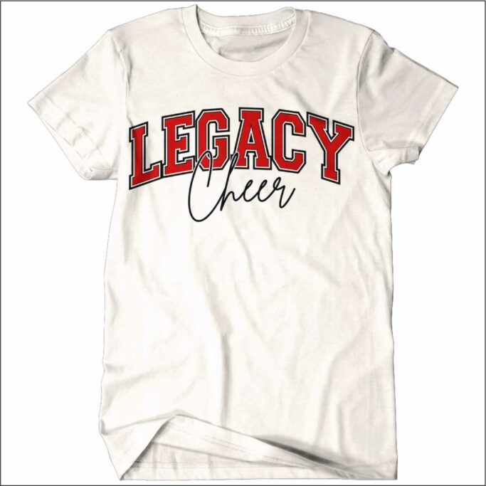 LEGACY CHEERLEADING WHITE COMFORT COLOR T-SHIRT **REQUIRED**