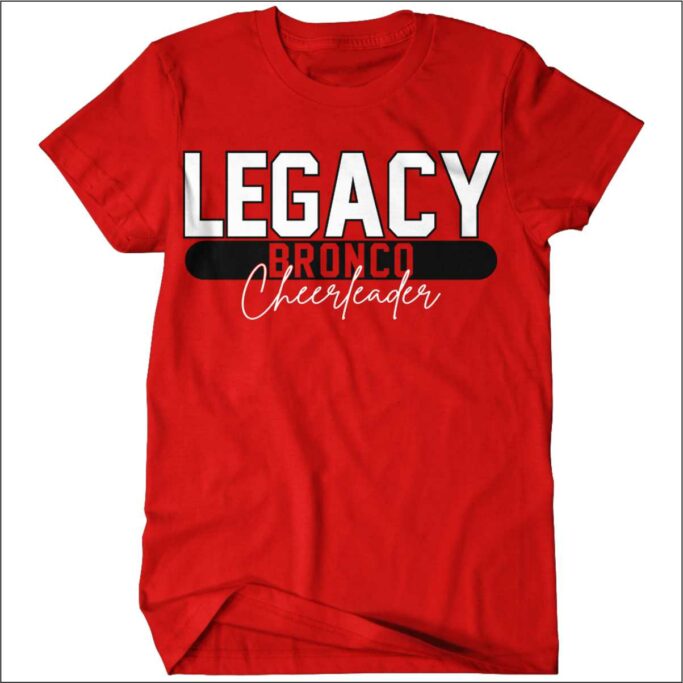 LEGACY CHEERLEADING RED COMFORT COLOR T-SHIRT **REQUIRED**