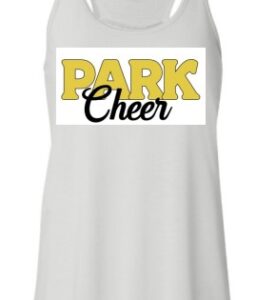 **REQUIRED** CY PARK HIGH SCHOOL B CHEER WHITE FLOWY TANK
