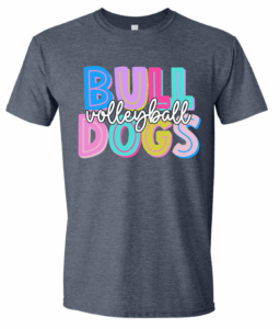 Heather navy Bella/Canvas t-shirt