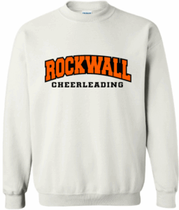 ROCKWALL CHEER J WHITE GILDAN CREWNECK**OPTIONAL SPIRIT WEAR***