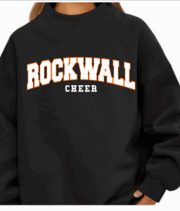 ROCKWALL CHEER D BLACK MOCK-NECK SWEATSHIRT*****REQUIRED*****