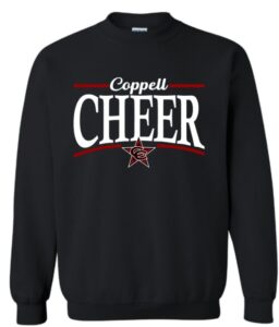 COPPELL CHEER N BLACK CREW NECK SWEATSHIRT***OPTIONAL***