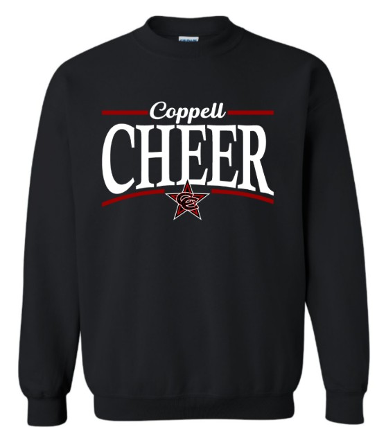 COPPELL CHEER N BLACK CREW NECK SWEATSHIRT***OPTIONAL***