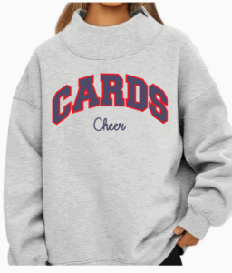 JPII Cheerleader B GREY MOCKNECK PULLOVER