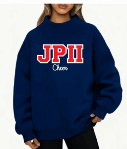 JPII Cheerleader A NAVY MOCKNECK PULLOVER
