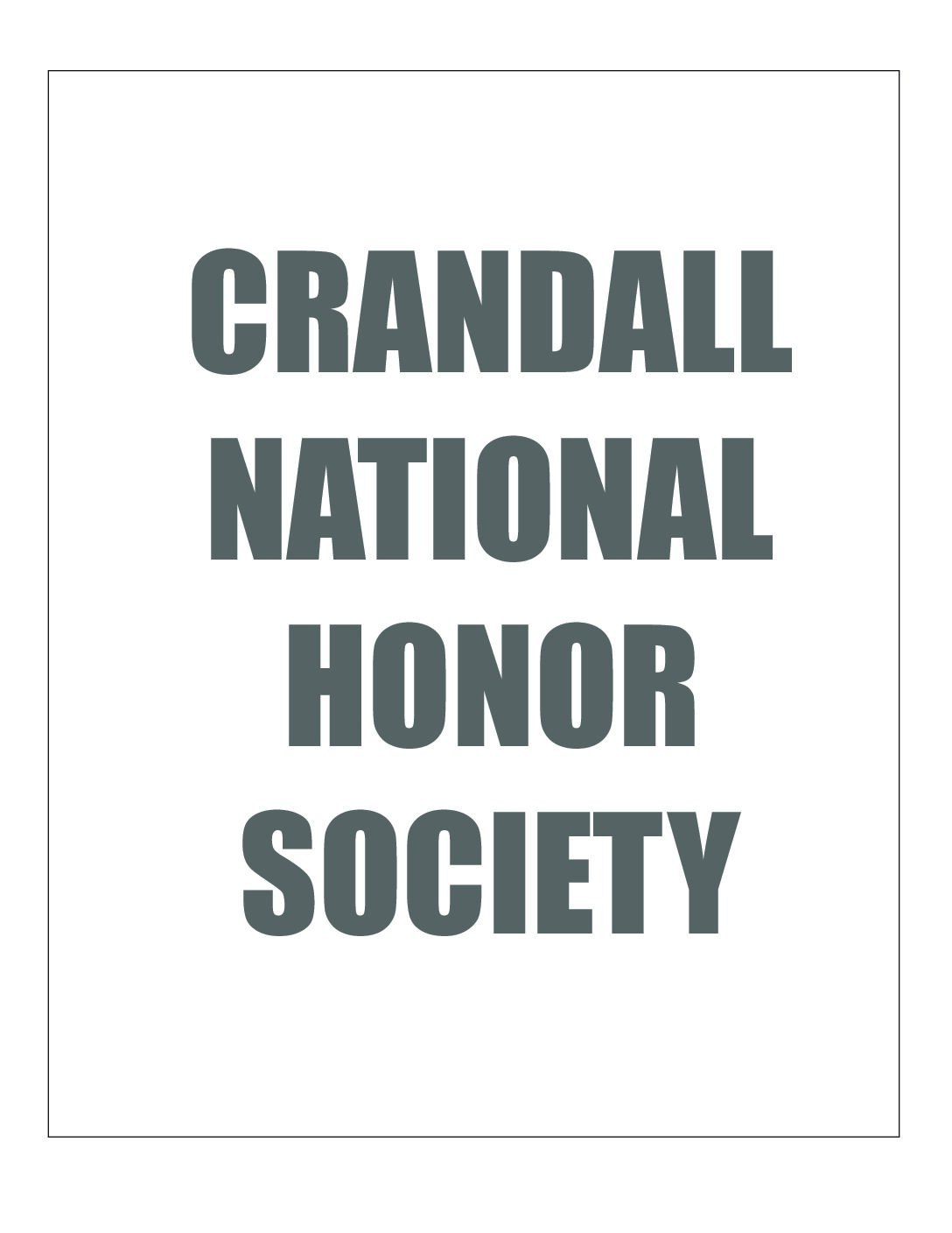 Crandall National Honor Society