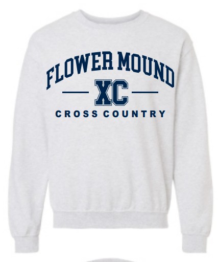**OPTIONAL**FLOWER MOUND CROSS COUNTRY DESIGN 2 GILDAN CREW NECK SWEATSHIRTS