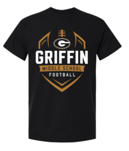 GRIFFIN MIDDLE SCHOOL FOOTBALL BLACK DRI-FIT T-SHIRT