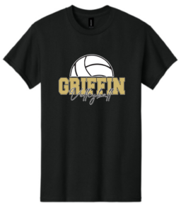 GRIFFIN MIDDLE SCHOOL VOLLEYBALL BLACK DRI-FIT T-SHIRT