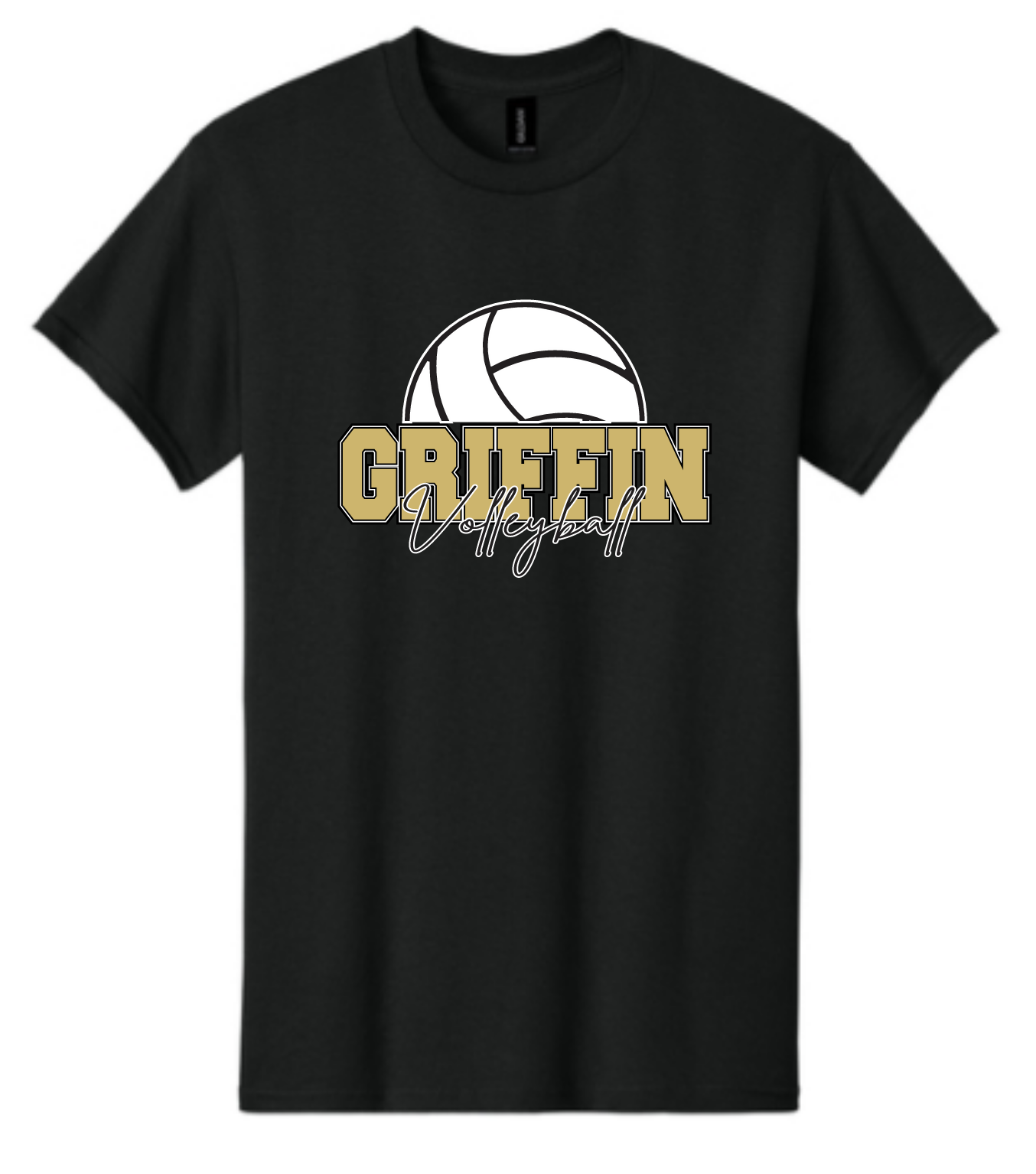 GRIFFIN MIDDLE SCHOOL VOLLEYBALL BLACK DRI-FIT T-SHIRT